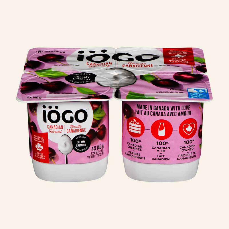 Iögo Cherries Flavour Yogurt, 140 g, 4 ct