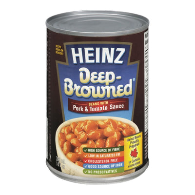 Heinz Deep-Browned Pork & Tomato Sauce Beans, 398 mL