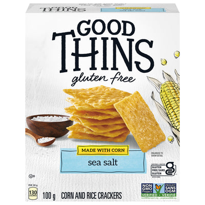 Good Thins Corn and Rice Sea Salt Crackers, 100 g