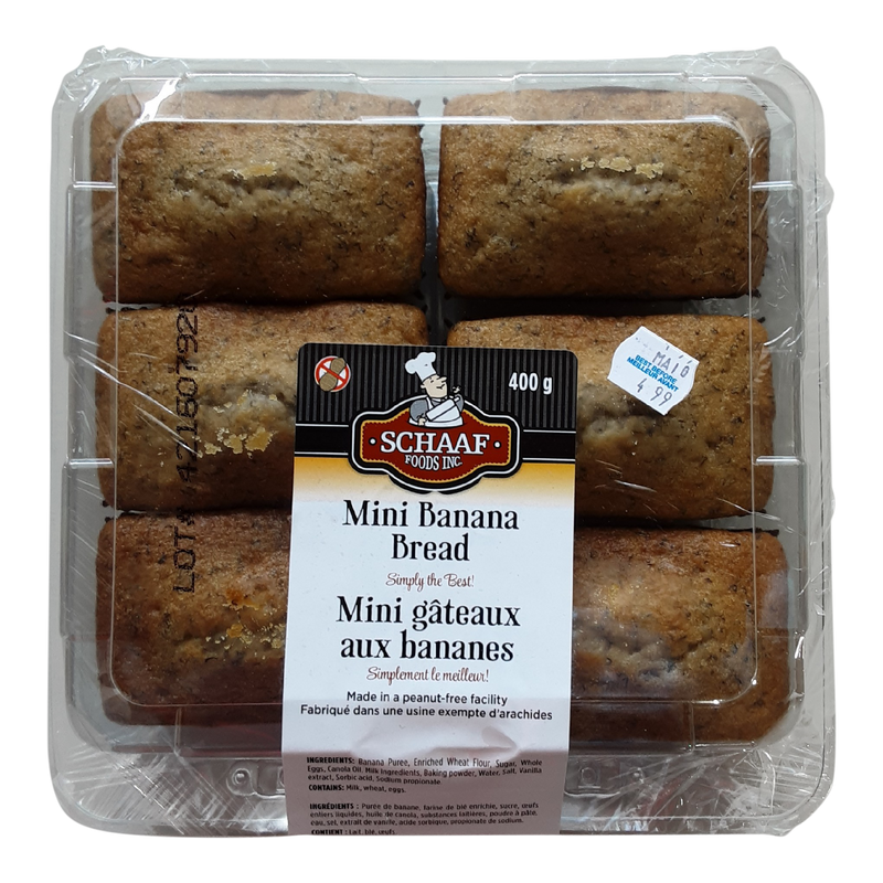 Schaaf Mini Banana Bread, 6 ct