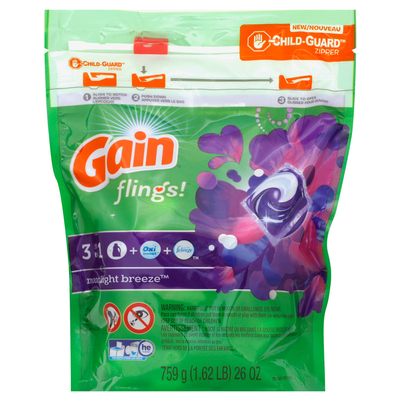 Gain Moonlight Breeze Detergent, 31 pacs