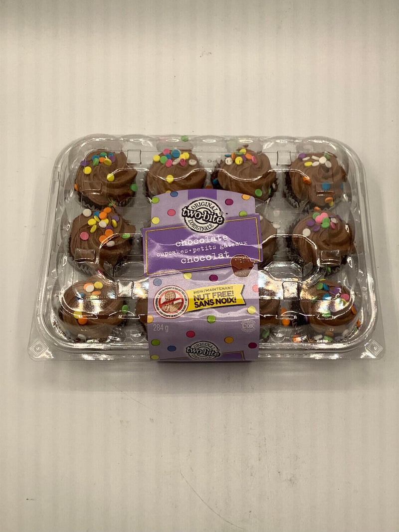 Two-Bites Nut Free Chocolate Cupcakes, 284 g, 12 ct