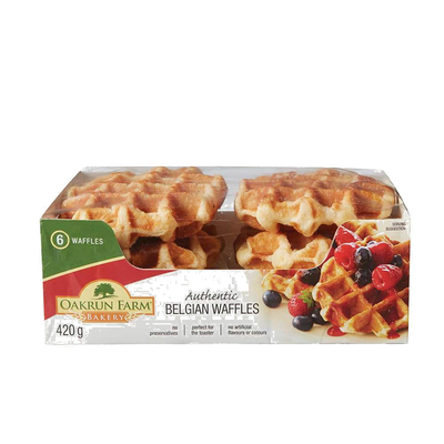 Oakrun Farm Bakery Belgian Waffles, 6 ct
