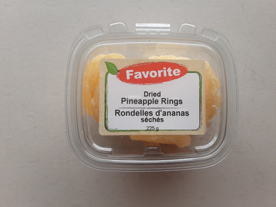 Favorite Dried Pineapple Rings, 225 g