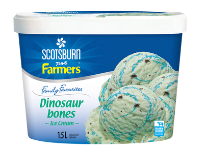 Scotsburn Joins Farmers Family Favourites Dinosaur Bones Ice Cream, 1.5 l