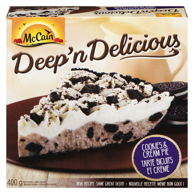 McCain Deep'n Delicious Cookies & Cream Pie, 400 g