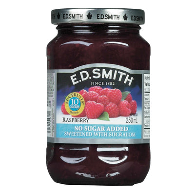 E.D. Smith No Sugar Added Raspberry Jam, 250 mL