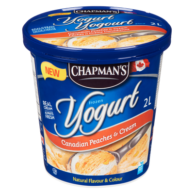 Chapman's Frozen Yogurt Canadian Peaches & Cream, 2 L