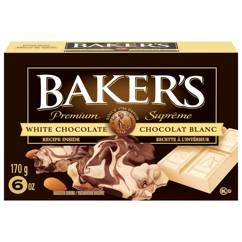Baker's White Chocolate Squares, 170 g