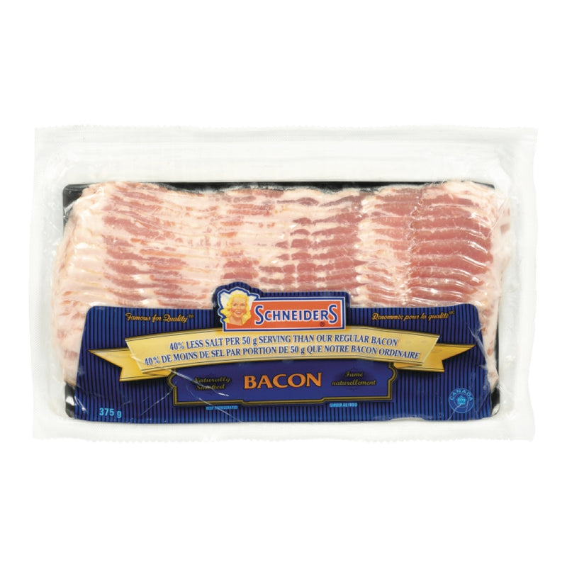 Schneider's 40% Less Salt Bacon, 375 g