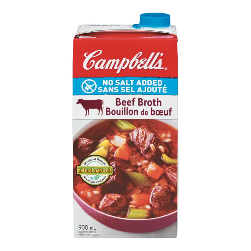 Campbell's No Salt Added Beef Broth, 900 mL