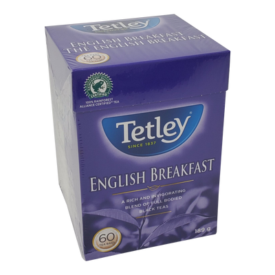 Tetley English Breakfast Tea, 189g  (60ct)