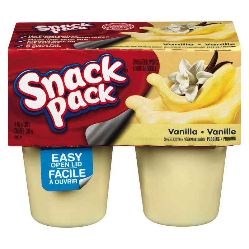 Snack Pack Vanilla Pudding, 396 g   (4 x 99 g)