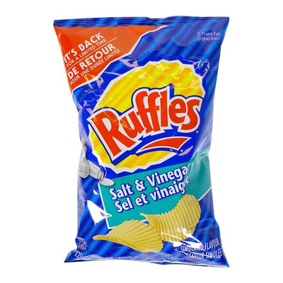 Ruffles Salt & Vinegar Chips, 200 g