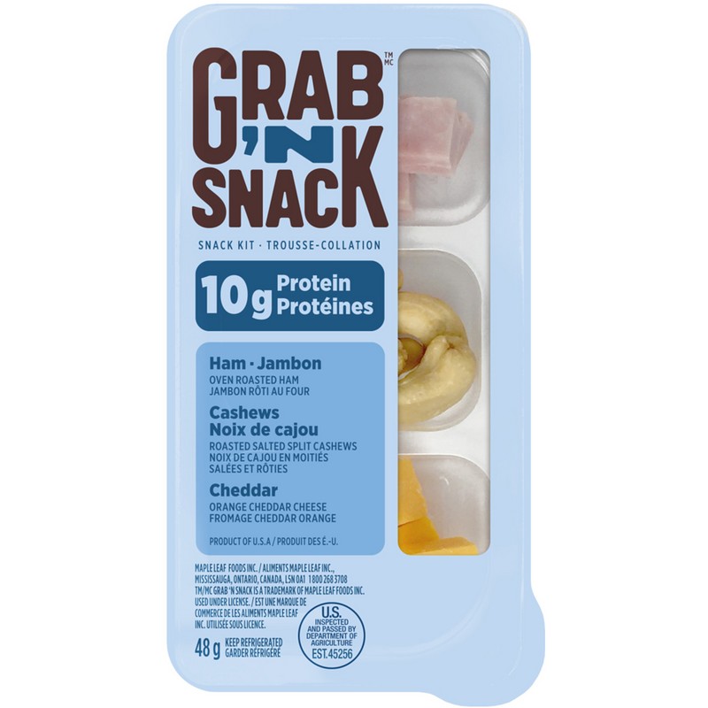Grab'n Snack Ham Cashew And Cheddar Snack Kit, 48 g