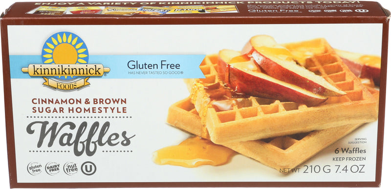 Kinnikinnick Cinnamon & Brown Sugar Gluten Free Waffles, 210 g