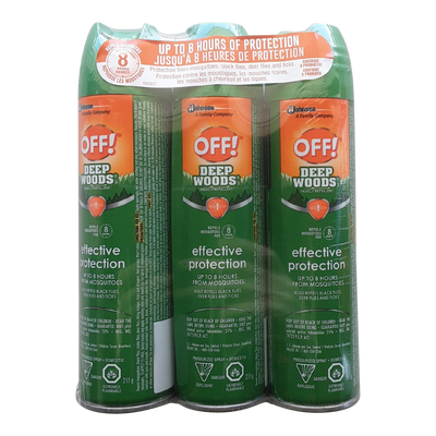Off! Deep Woods Insect Spray, 3 ct
