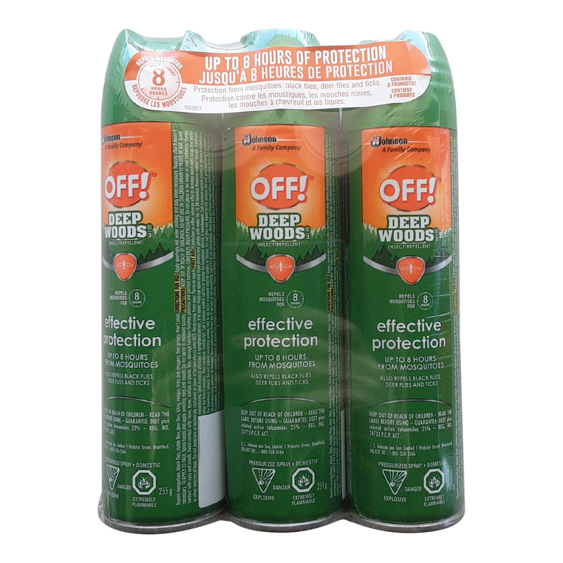 Off! Deep Woods Insect Spray, 3 ct