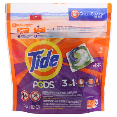 Tide Pods 3 In 1 With Child Guard Zipper, 394 g, 397 g