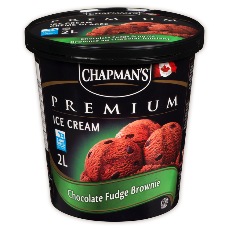 Chapman's Premium Ice Cream Chocolate Fudge Brownie, 2 l