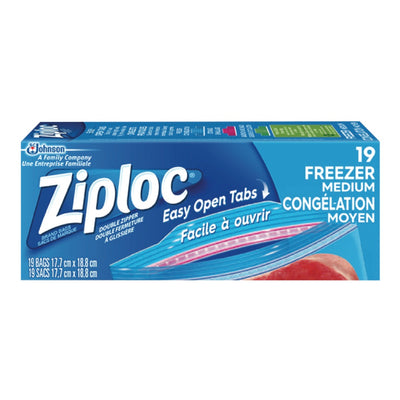Ziploc Freezer Bags Medium, 19 ct