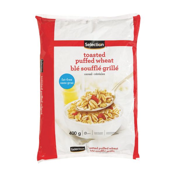 Selection Toasted Puffed Wheat Cereal, 400 g
