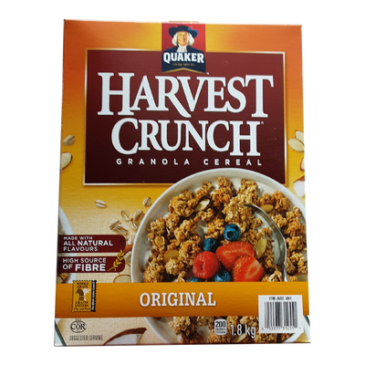 Quaker Harvest Crunch Original Granola Cereal, 1.8 kg