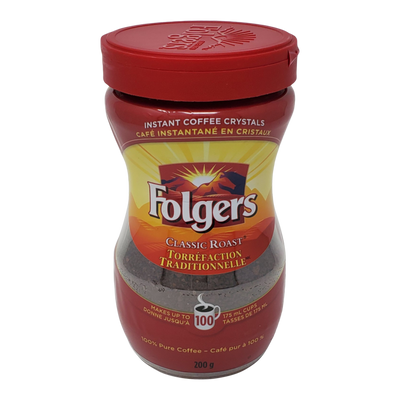 Folgers Classic Roast Instant Coffee , 200 g