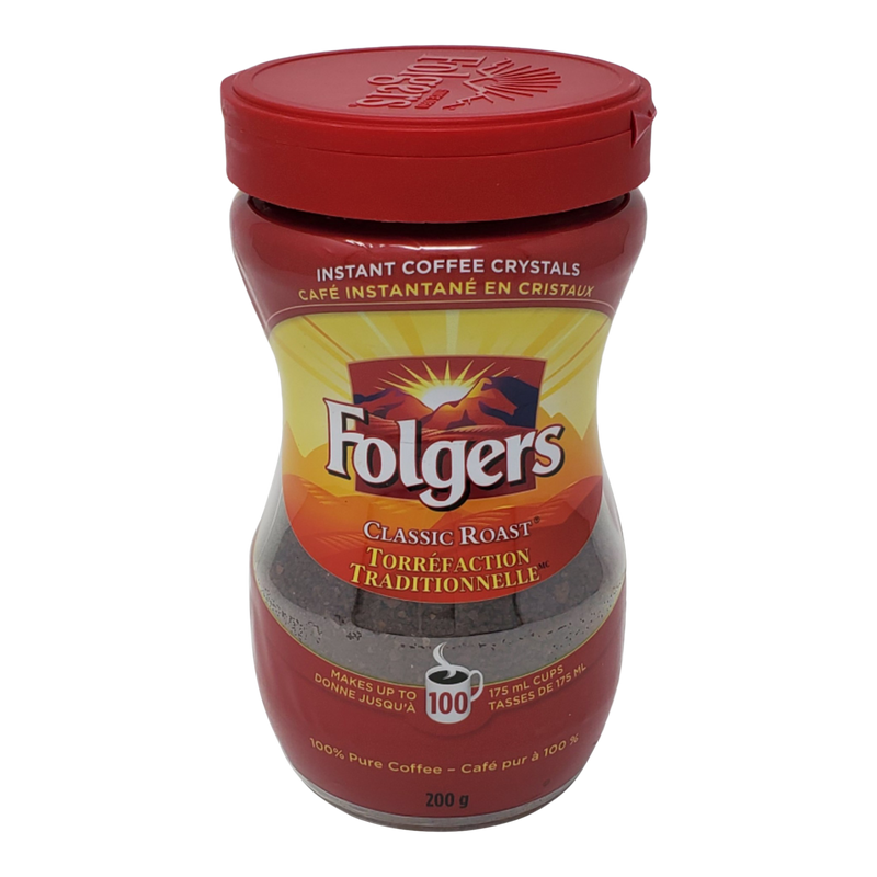Folgers Classic Roast Instant Coffee , 200 g