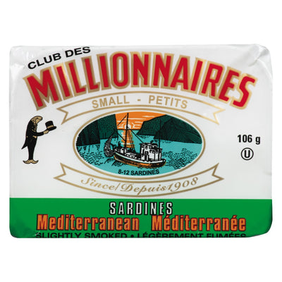 Club Des Millionnaires Small Mediterranean Sardines, 106 g