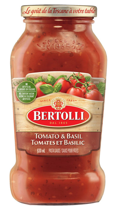 Bertolli Tomato & Basil Pasta Sauce, 630 mL