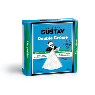 GUSTAV LACTOSE FREE DOUBLE CREME BLUE VEINED, 125g