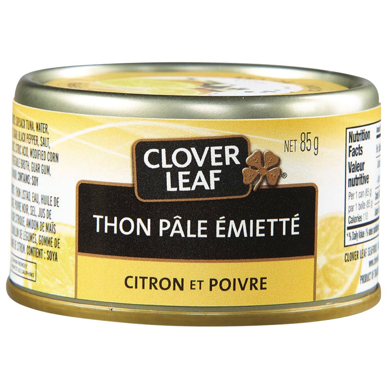Clover Leaf Flaked Lemon Pepper Light Tuna, 85 g