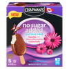 Chapmans No Sugar Added Lactose Free Vanilla Ice Cream Bars With Chocolate & Almonds, 5 x 55 mL