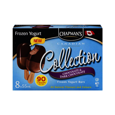 Chapman's Chocolate & Dark Chocolate Ice Cream Bars, 55 mL, 8 ct