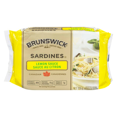 Brunswick Lemon Sauce Sardines, 106 g