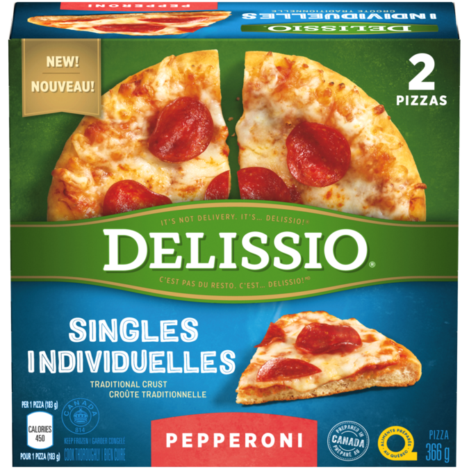 Delissio Pepperoni Frozen Pizza, 366 g