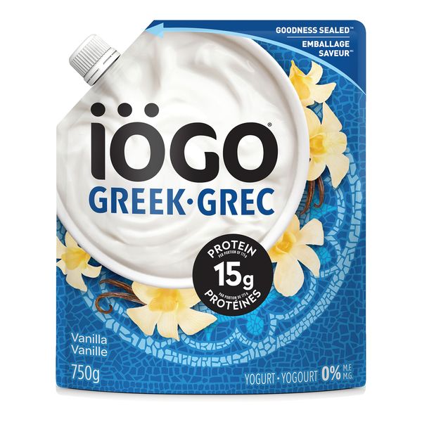 Iogo Vanilla Greek Yogurt, 750 g