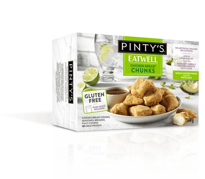 Pinty's Gluten Free Breaded & Seasoned Chicken Breast Chunks, 790 g