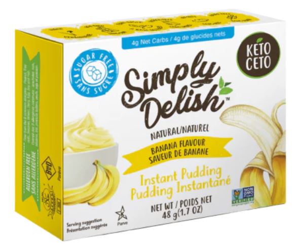 Simply Delish Banana Flavour Instant Pudding, 48 g