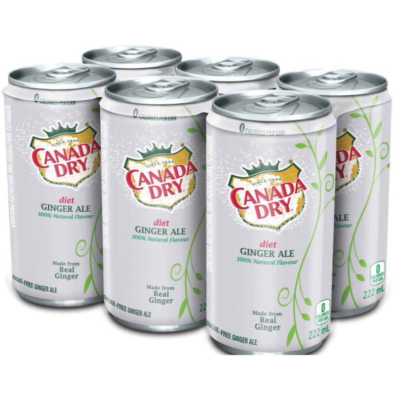 Canada Dry Ginger Ale, 6 x 222 mL
