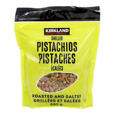 Kirkland Signature Shelled Roasted And Salted Pistachios, 680 g