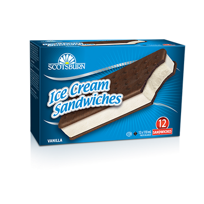 Scotsburn Vanilla Ice Cream Sandwiches, 12 x 110 mL