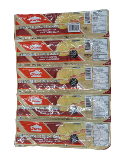 Martel Deluxe Cold Cut Trio Sub Sandwich, 5 x 270 g