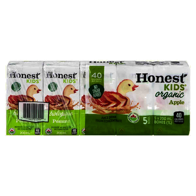 Honest Kids Organic Apple Juice, 200 mL, 5 ct