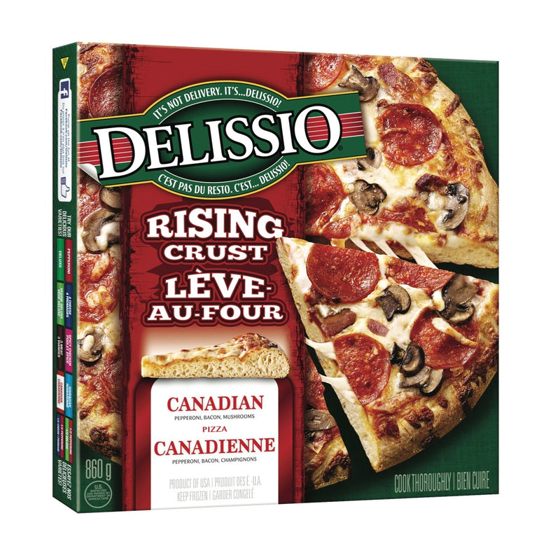 Delissio Rising Crust Canadian Pizza, 860 g