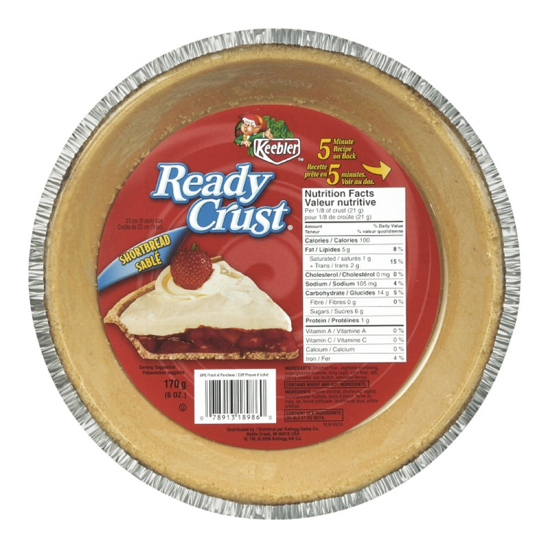 Keebler Ready Crust Shortbread, 170 g