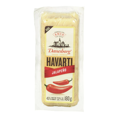 Anco Fine Cheese, Danesborg', Cheese Block, Havarti, Jalapeño, 108 g