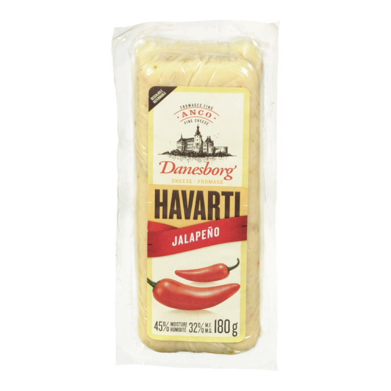 Anco Fine Cheese, Danesborg', Cheese Block, Havarti, Jalapeño, 108 g