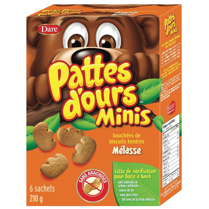 Dare Mini Bear Paw Molasses Cookies, 210 g